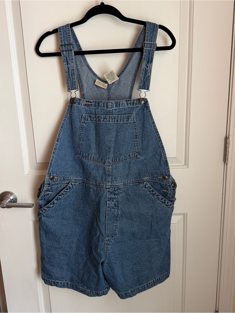 St. John's Bay Blue Denim Short Overalls